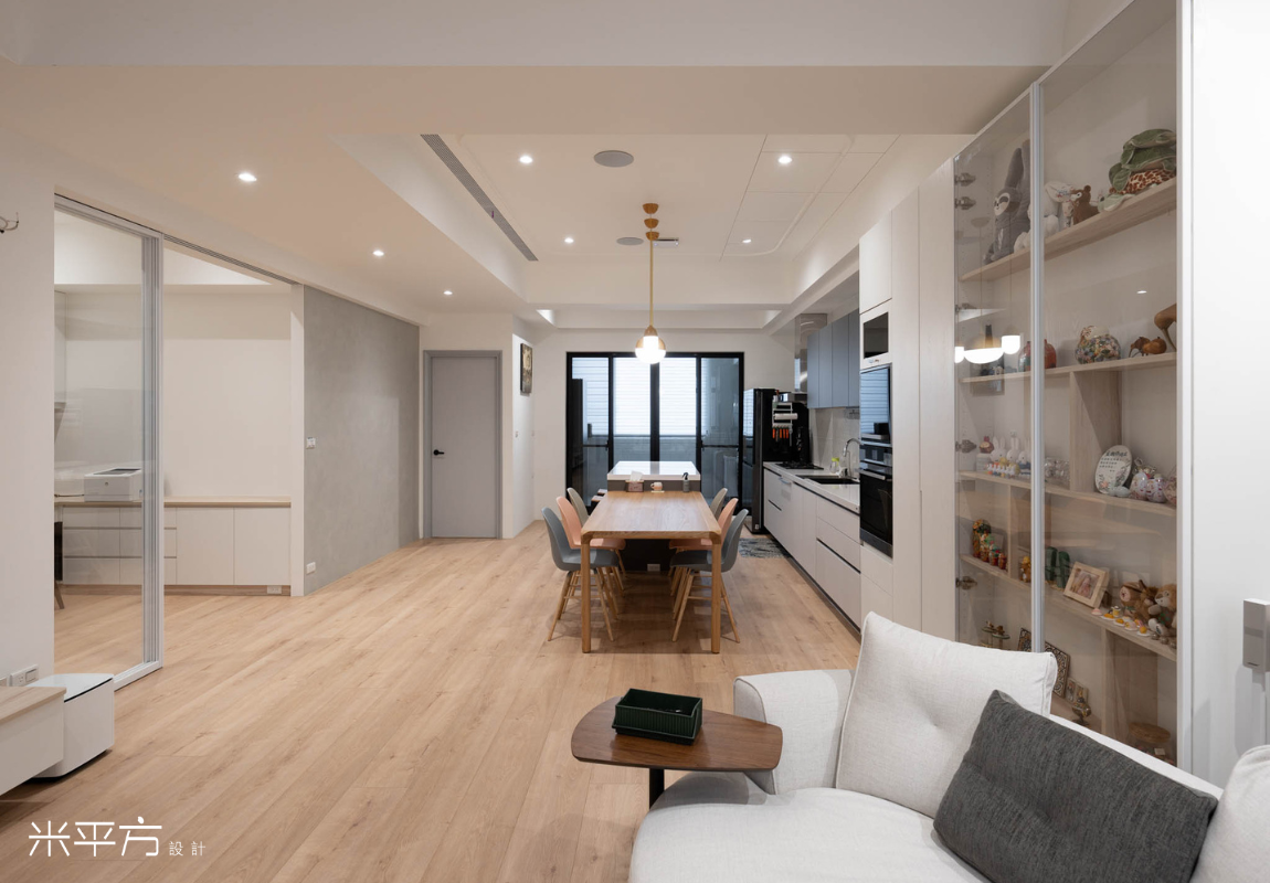 台南市 自地自建｜豪宅設計｜開放式客餐廚｜米平方空間設計 - 台南室內設計 / 台南老屋翻新 / 台南豪宅設計 / 台南自地自建