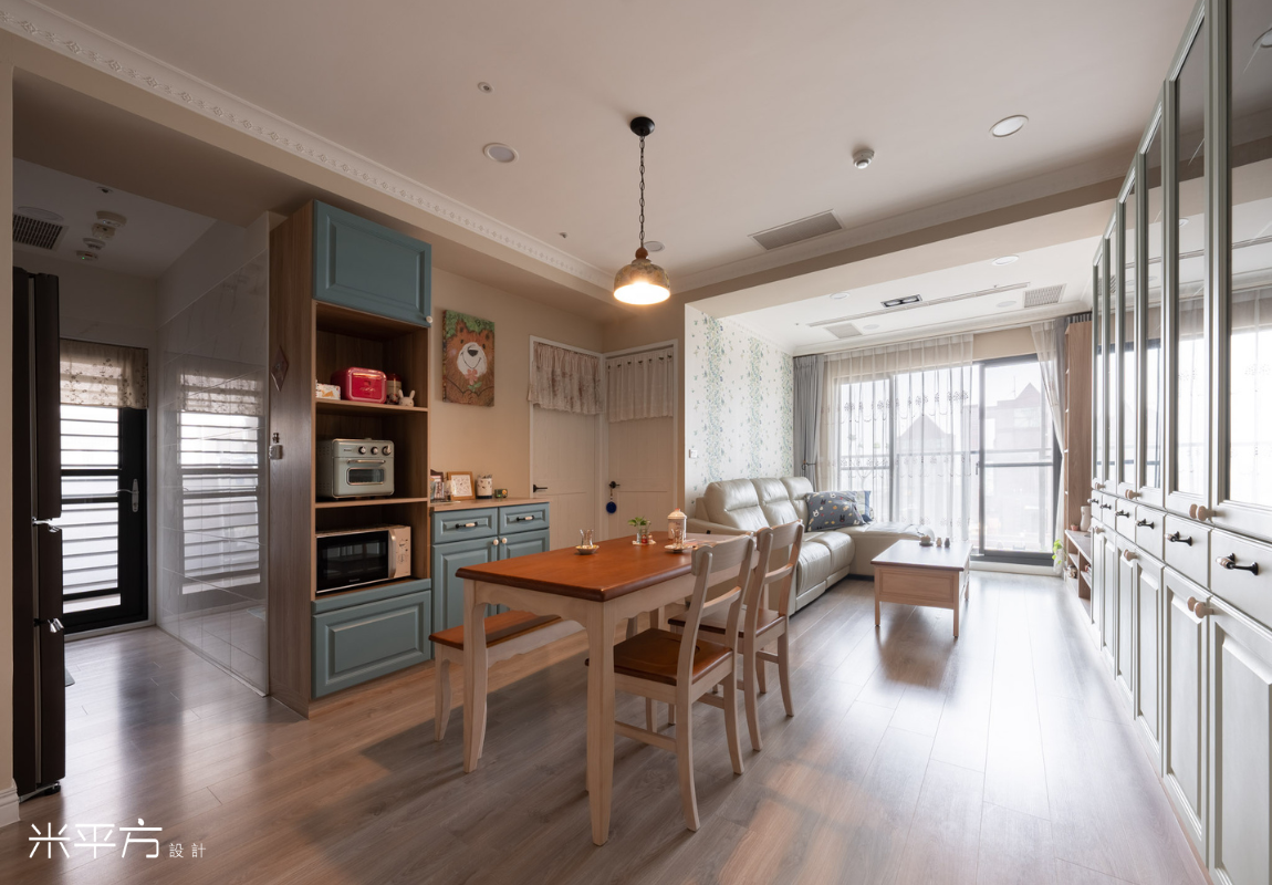 台南市 春福漾煙波｜美式混搭風｜木質調｜系統櫃｜米平方空間設計 - 台南室內設計 / 台南老屋翻新