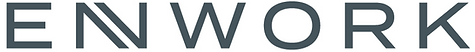 The word enwork is written in black letters on a white background.