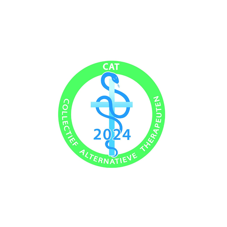 CAT 2024 logo: green circle, blue medical symbol with snake, text
