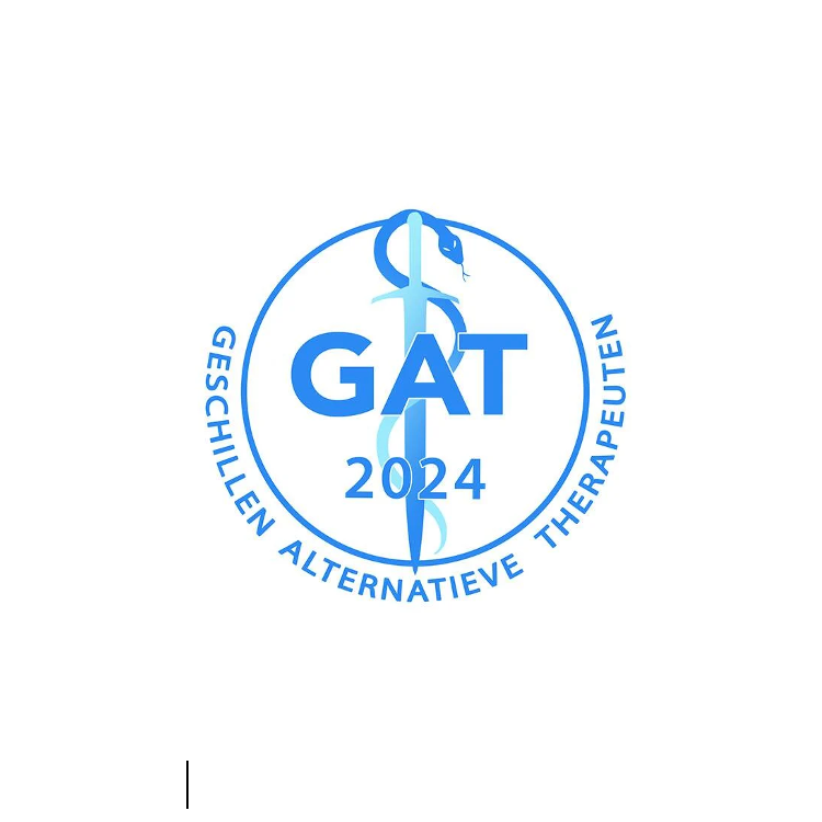 GAT 2024 logo with a blue circle, staff of Asclepius, and text: