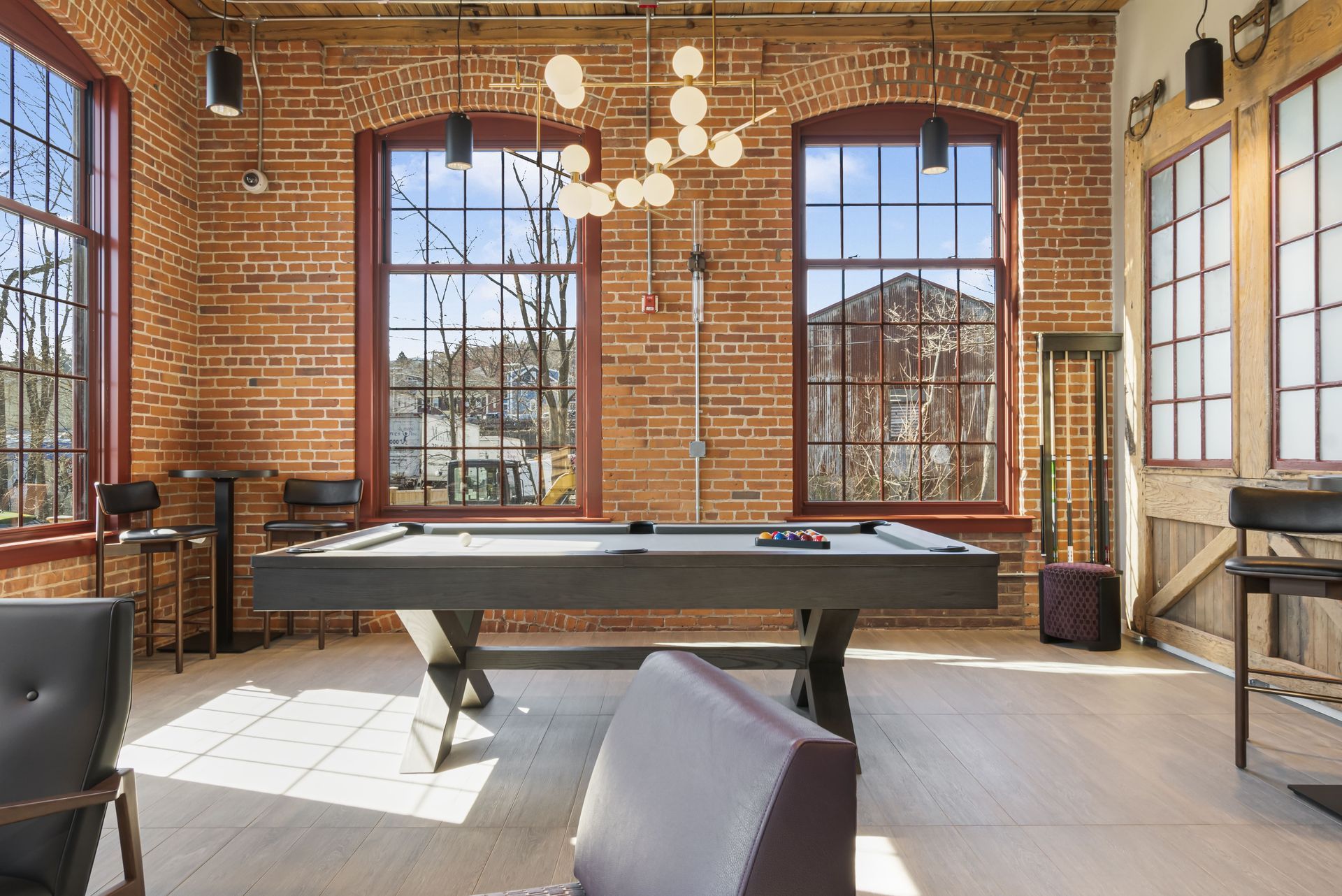 Pool table at The Artemis at Arlington Heights.