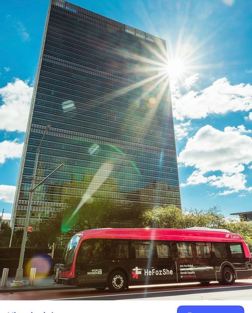 HeForShe bus at the United Nations
