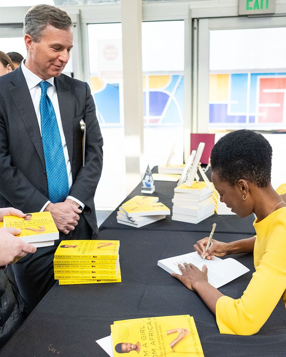 Elizabeth at book event