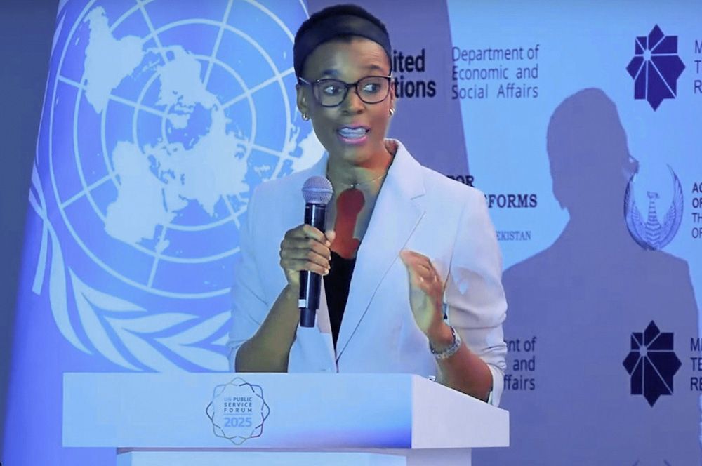 Elizabeth Nyamayaro at United Nations DESA event