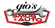 Red logo for "Demo Auto Repair" with wings, stars, and a circular design.