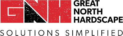 Le logo de great north hardscape solutions simplifie