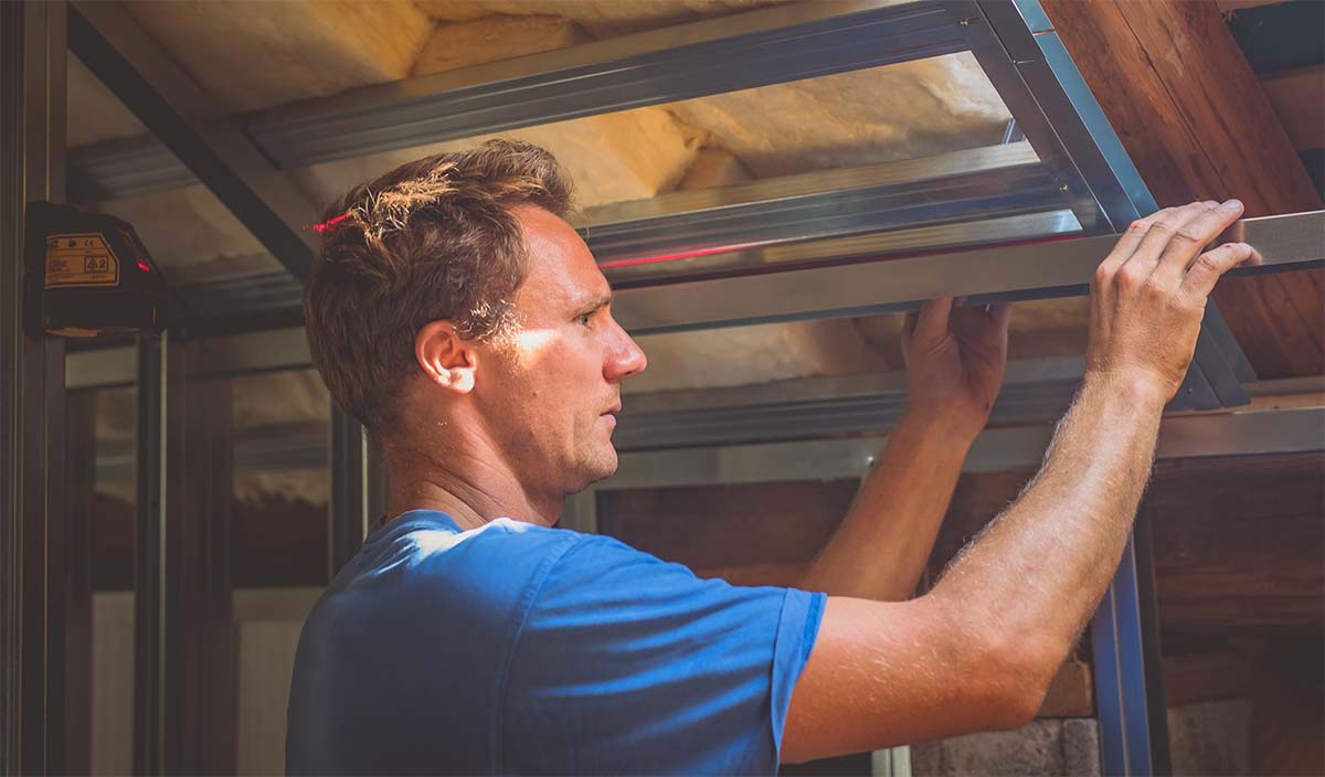 Cairns Plasterer Installing Metal Framing In A Shed