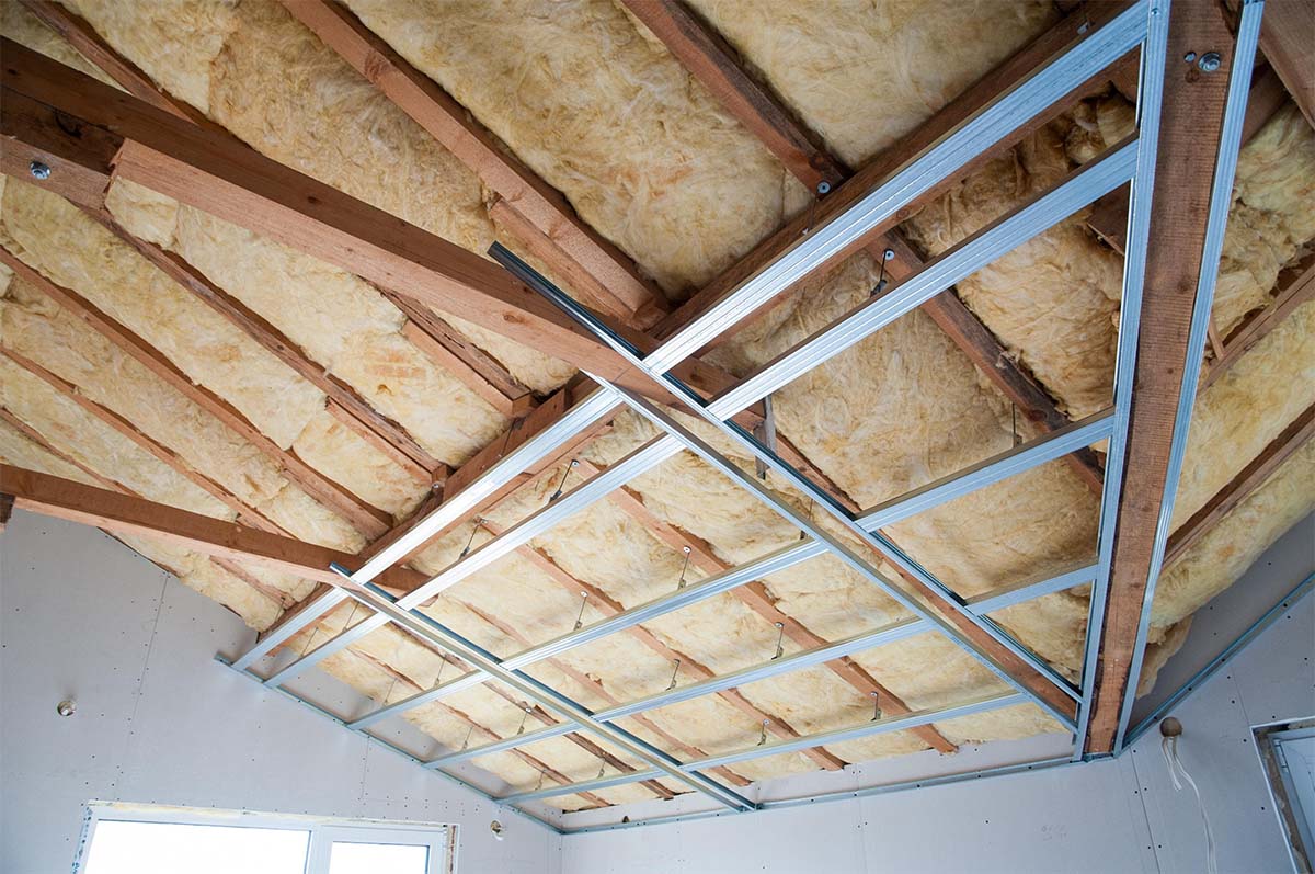 Ceiling Cavity In Cairns With Acoustic Insulation Installed
