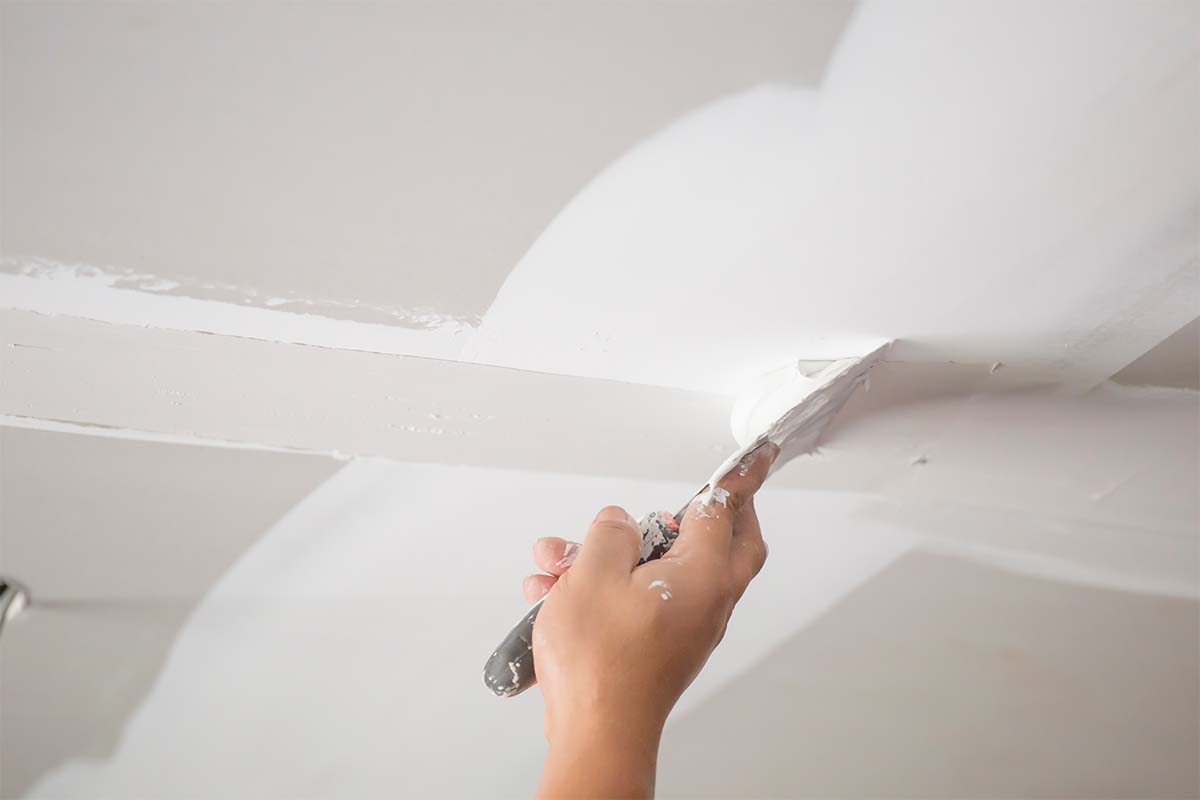 Garage Ceiling Plasterboard Fix
