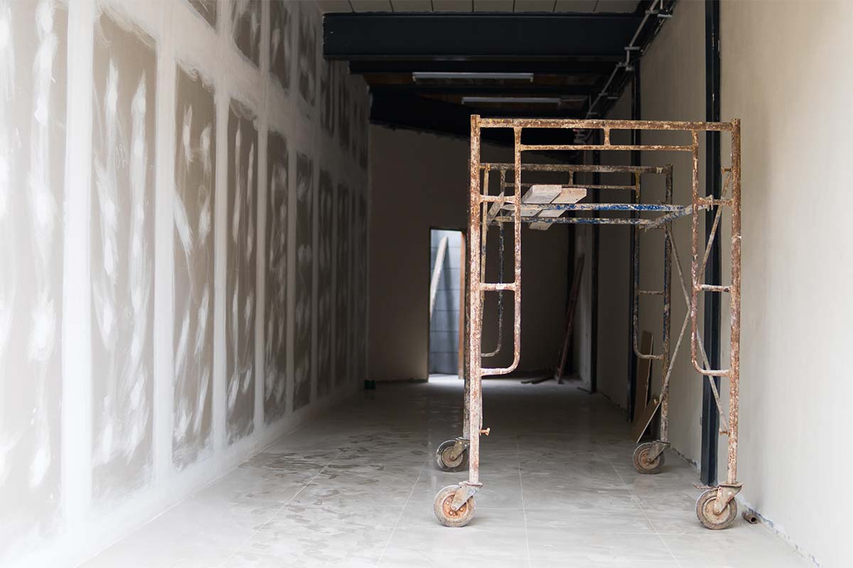 Plasterboard Installation In A Shop Renovation In Cairns Queensland
