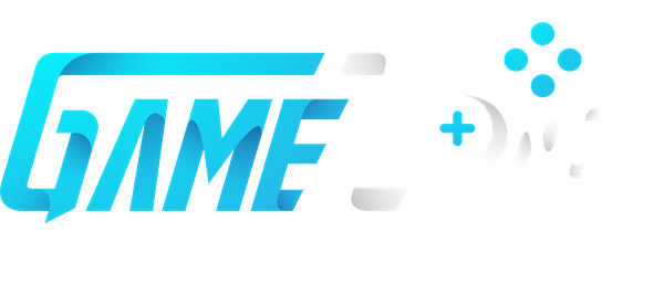 Blue “GAME” logo with a plus sign and gamepad-like icon on a white background