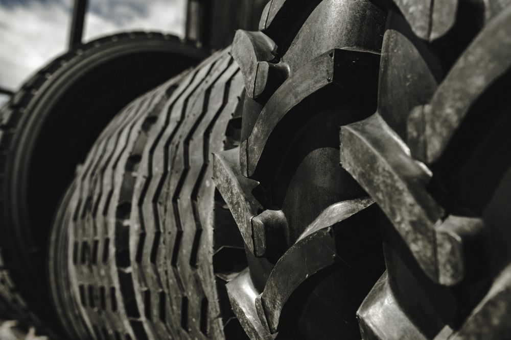 Close-up of Stacked Black Tire Treads With Rugged Tread Patterns — Mareeba Tyre Centre in Mareeba, QLD