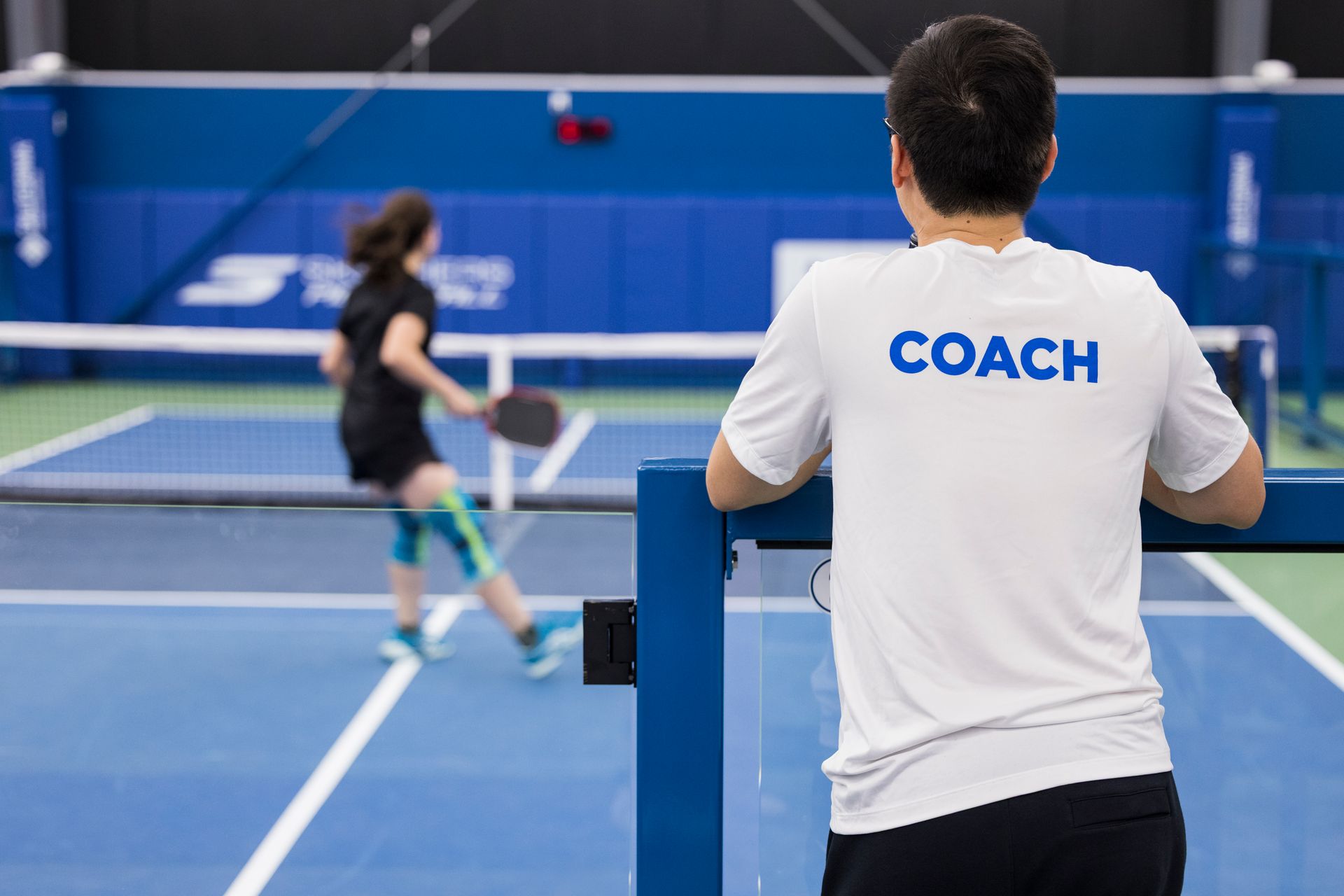 Promotional graphic: Connecticut, the next padel and pickleball hotspot, with cityscape and sports equipment on a court.