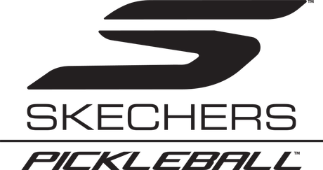 Skechers Pickleball logo in black and white with stylized S and wordmark