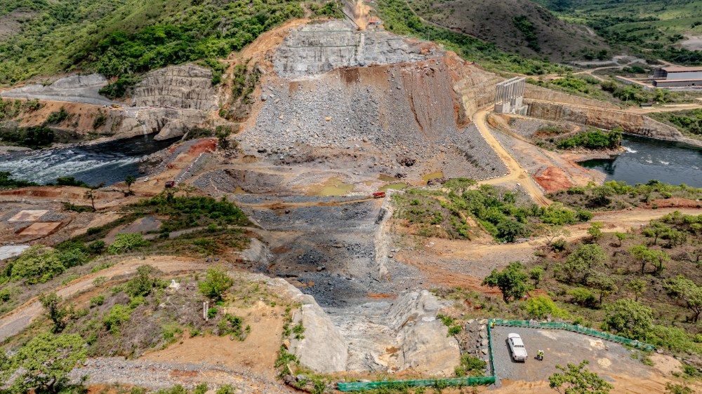 An Aerial View of a Dam Construction — Jammach Earthmoving in Newcastle, NSW