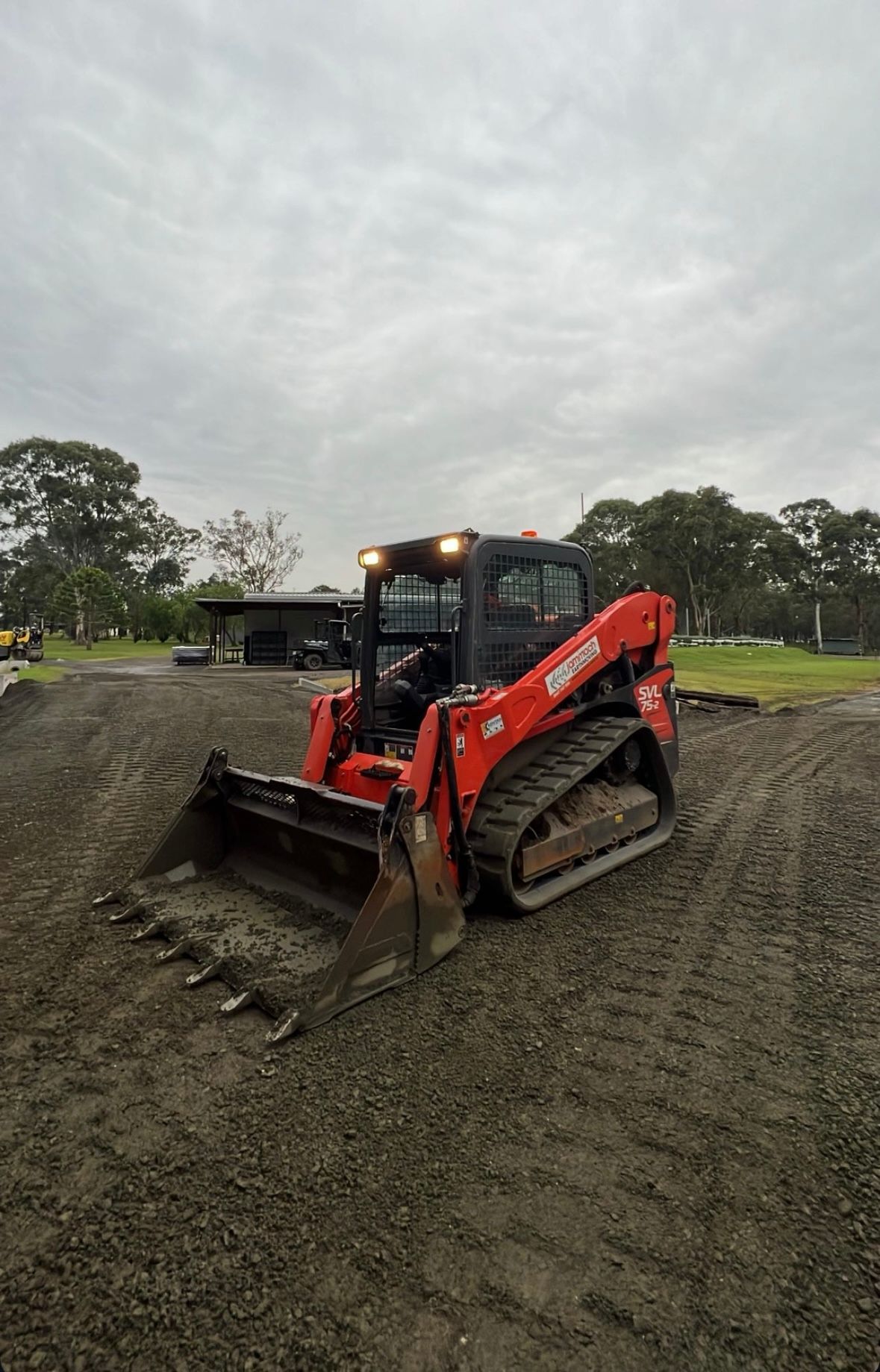 A Red Track Loader on the Dirt — Jammach Earthmoving in Nulkaba, NSW