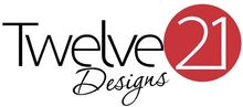 Twelve21 Designs logo with black text and a red circle containing &ldquo;21&rdquo;