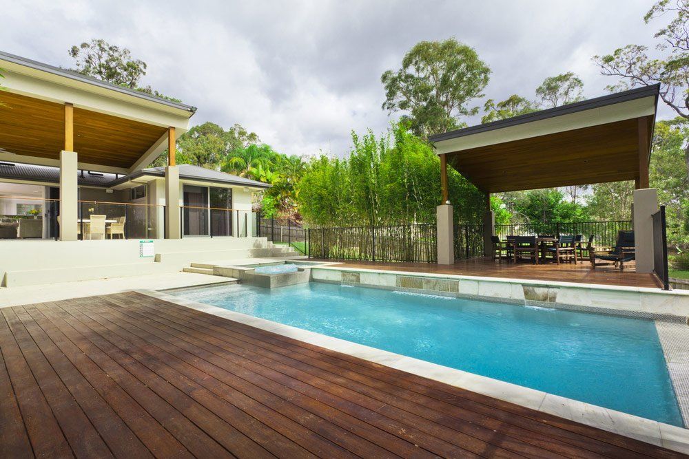 A Modern Backyard Patio Build Near Pool A Modern Backyard Patio Build Near Pool