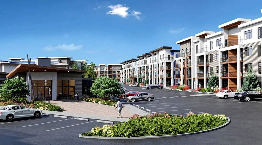 exterior of a condo building
