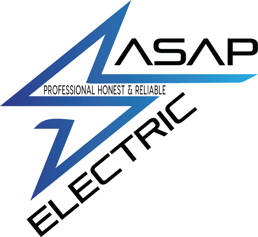 ASAP Electric logo: blue lightning bolt with "ASAP" and "ELECTRIC" text; "Professional Honest & Reliable" subtitle.