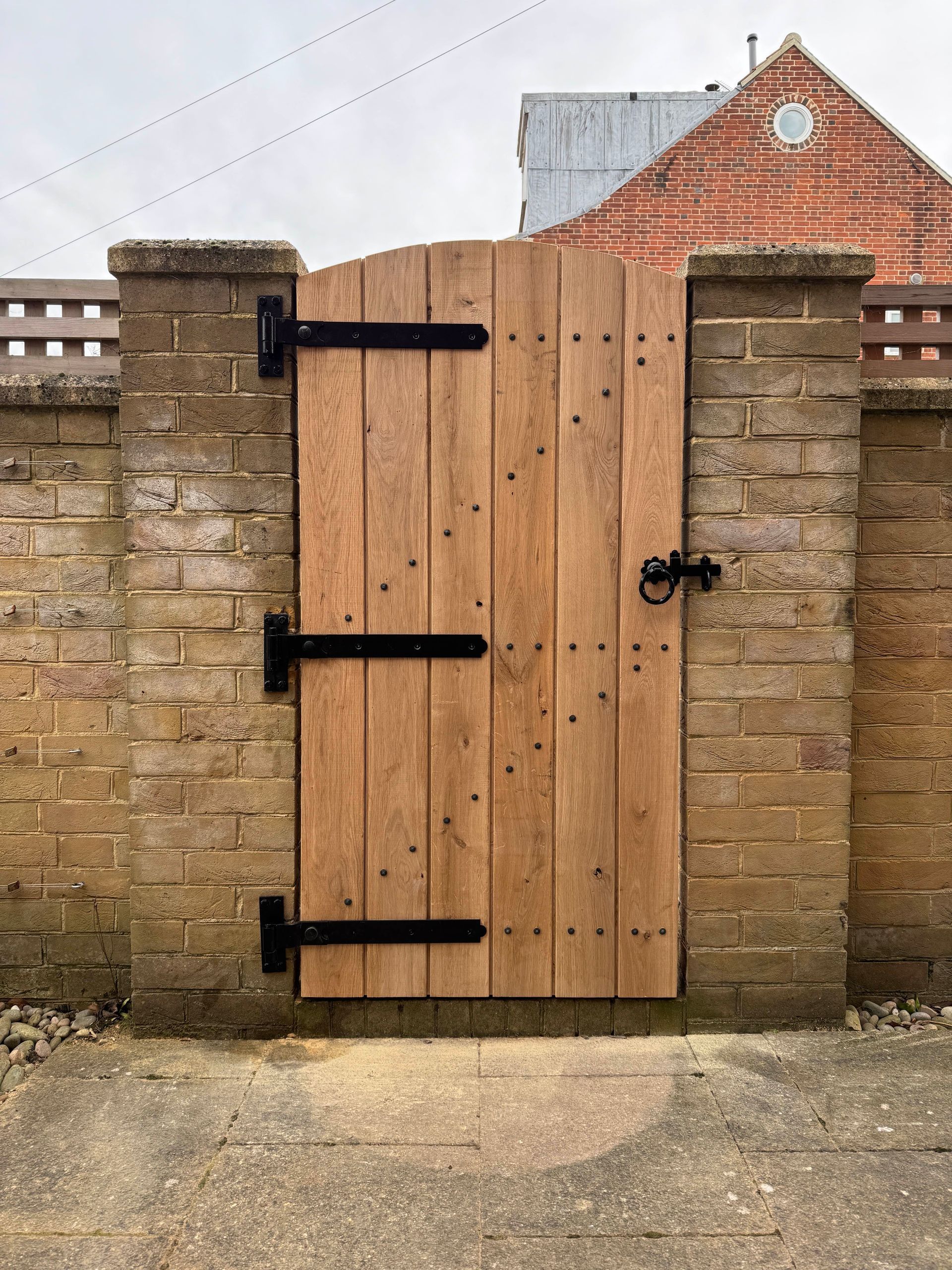 built with Oak and hand forged Nails this garden gate is one of a kind