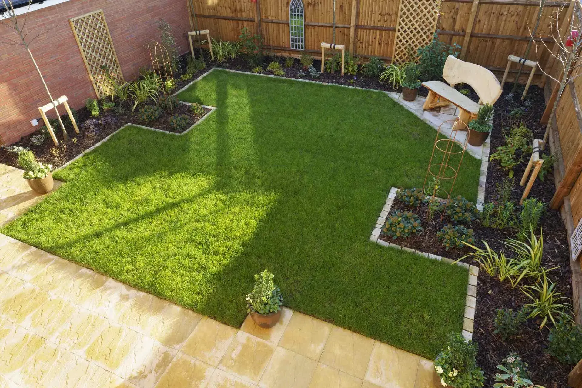 Professionally designed garden for a new build home with durable landscaping