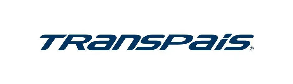 Transpais logo in dark blue text on white background.