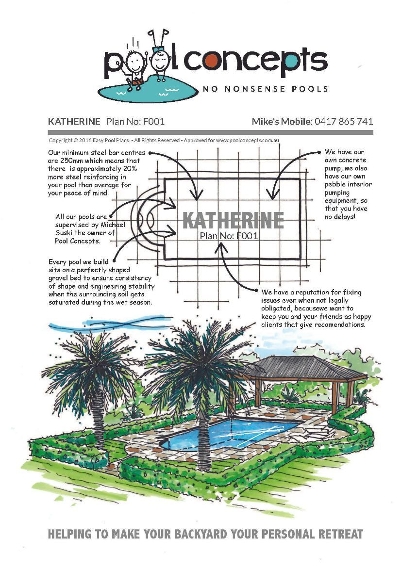 The Katherine Pool Details — Pool Concepts in Howard Springs, NT
