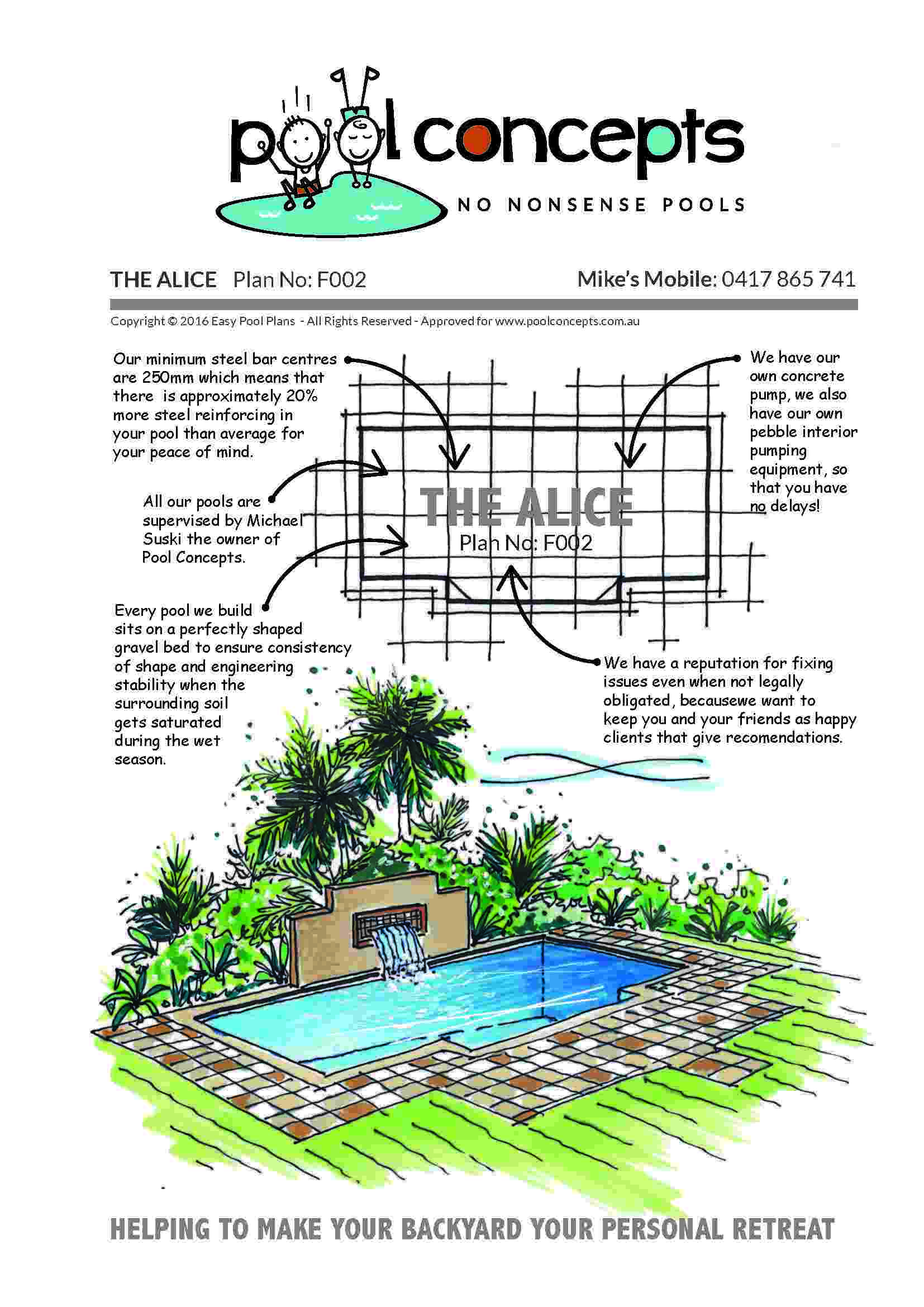 The Alice Pool Details — Pool Concepts in Howard Springs, NT