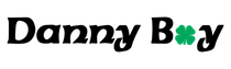 Danny Boy text with a green four-leaf clover replacing the “o”