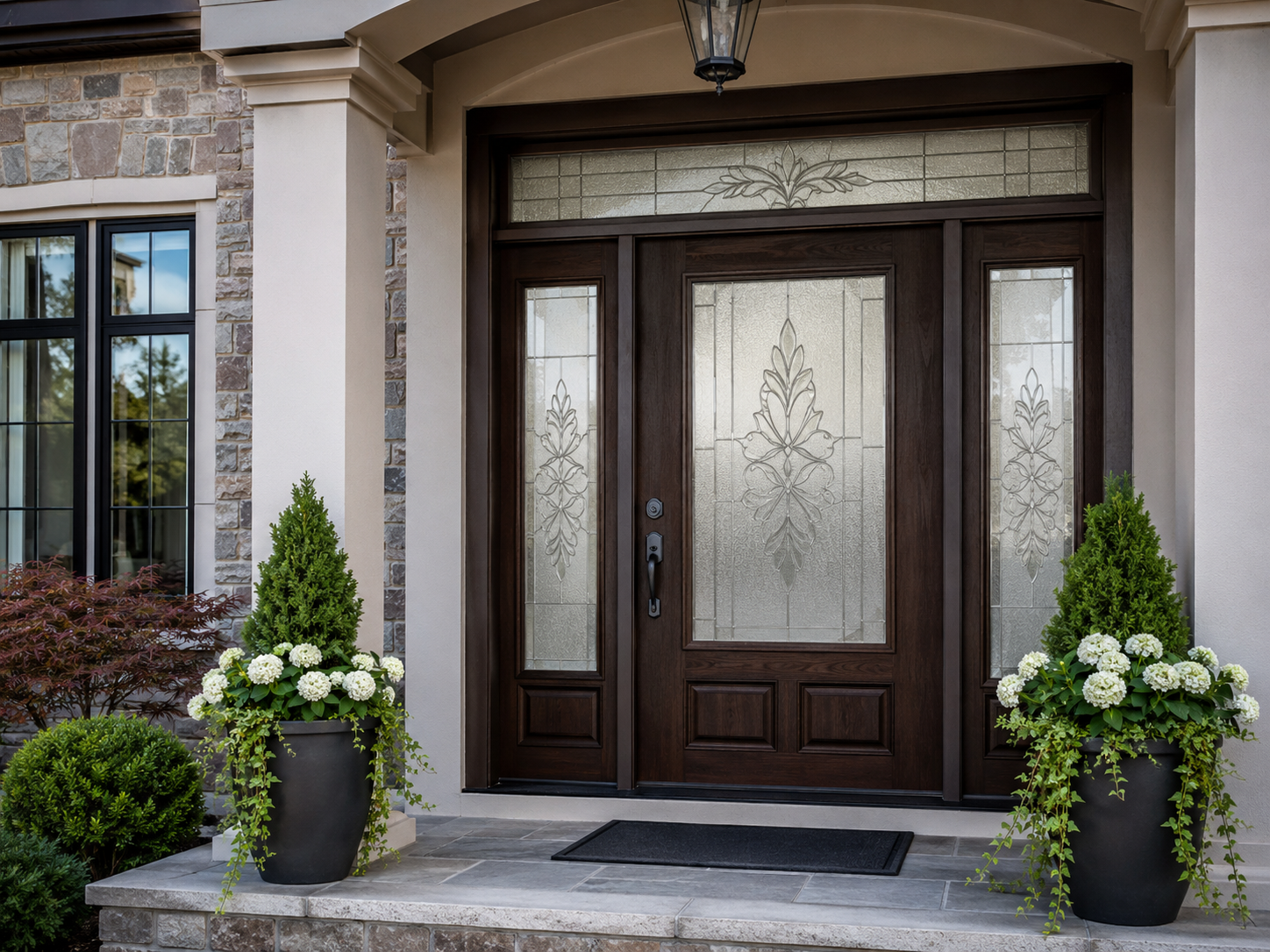 Front door privacy window film for residential home