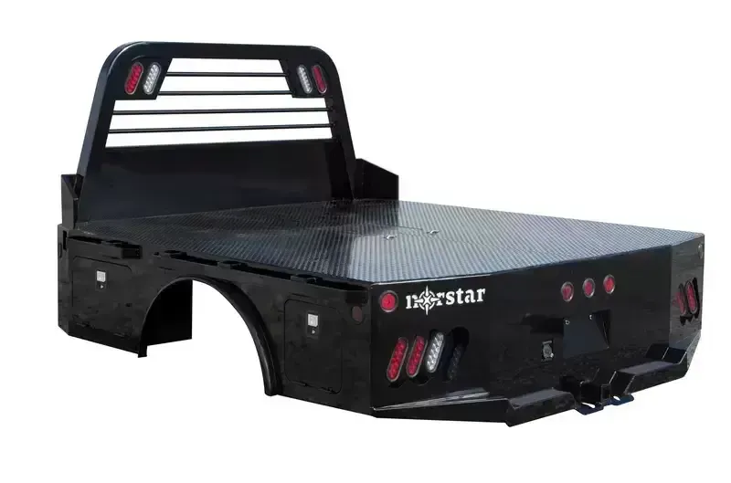 cutout image of norstar black ST skirted flatbed not installed on truck