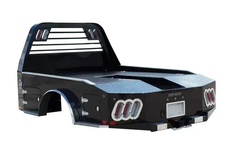 cutout image of norstar black SR flatbed not installed on truck