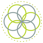 It looks like a flower with circles coming out of it.