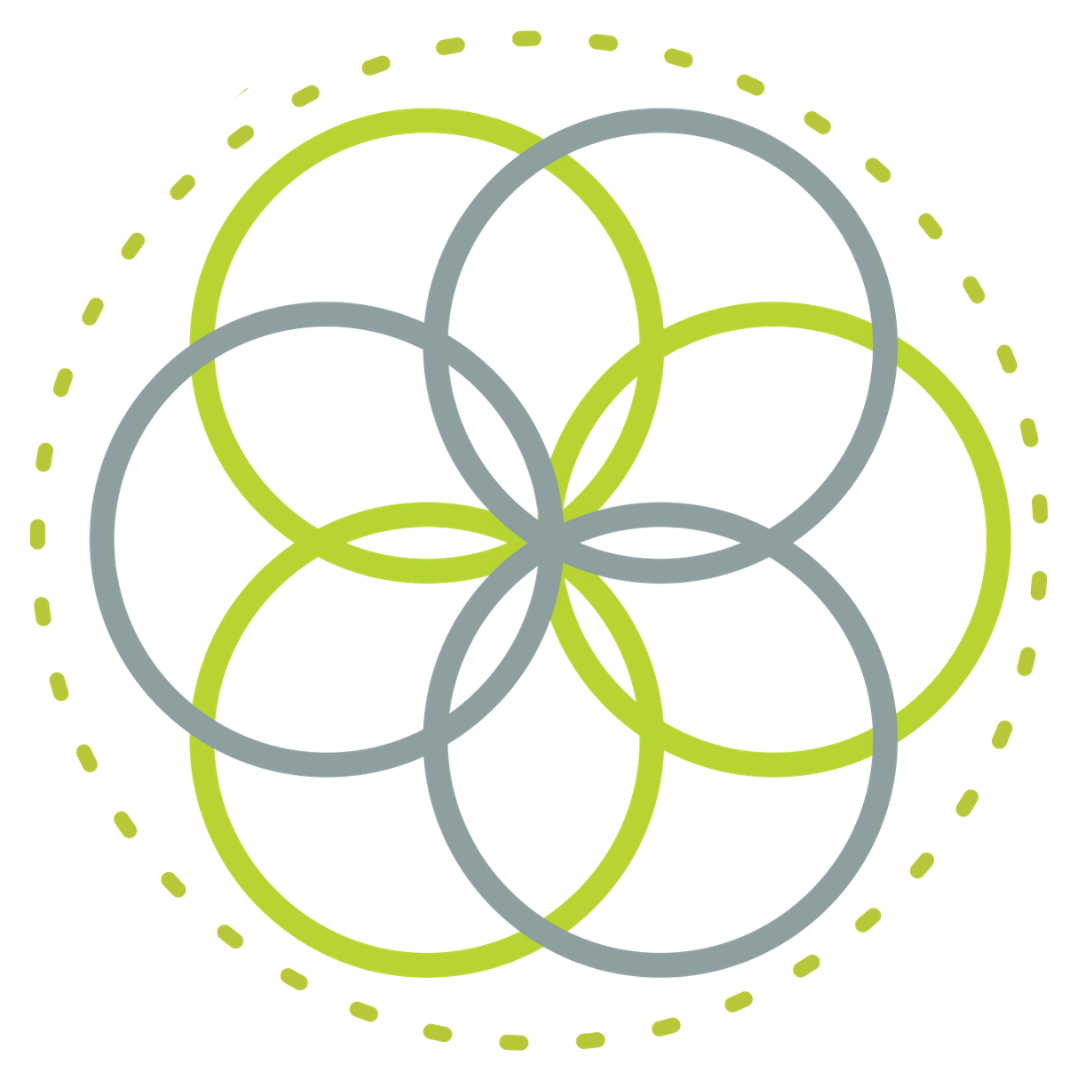 It looks like a flower with circles coming out of it.