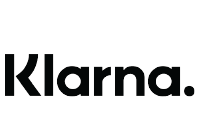 the word klarna is written in black on a white background .