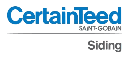 CertainTeed Saint-Gobain Siding logo in blue and gray