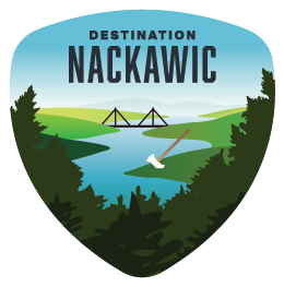 Shield-shaped logo with 
