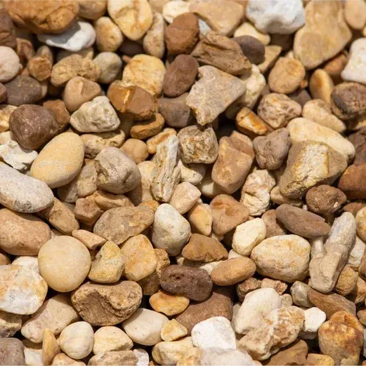 A pile of rocks of different sizes and colors