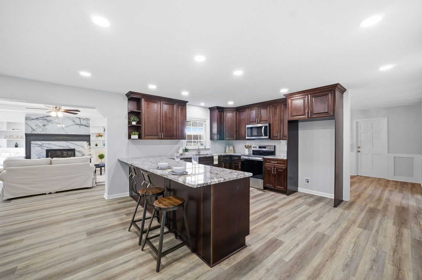 jean ave kitchen wood cabinets