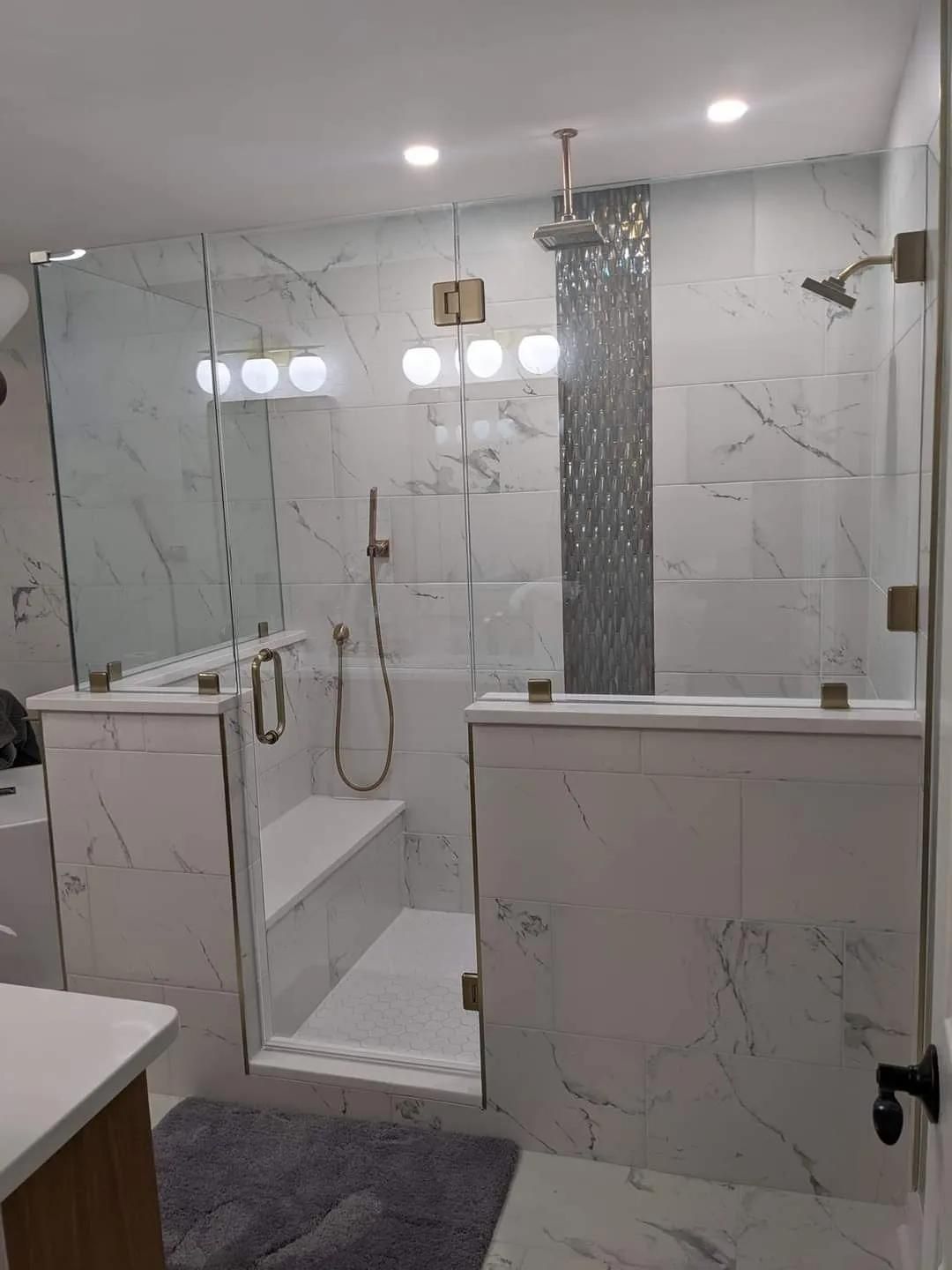 large walk-in shower