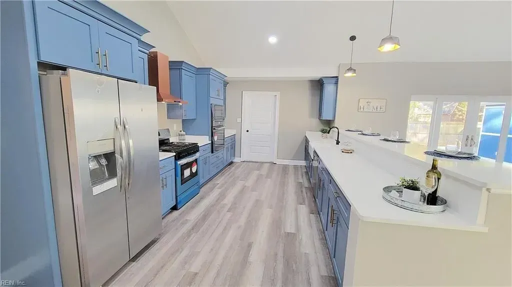 renovated galley kitchen