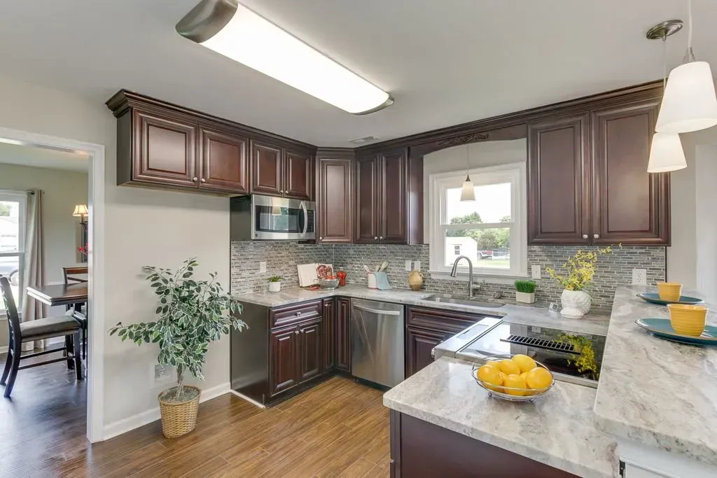 dark cabinets 