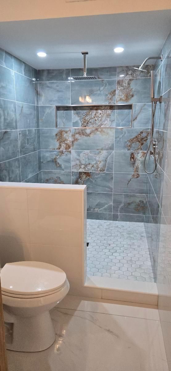 large tile bathroom remodel
