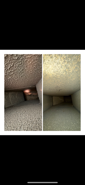 Side-by-side view of a narrow, textured beige tunnel with a dark opening in one panel and a closed end in the other.