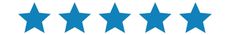 A row of blue stars on a white background.
