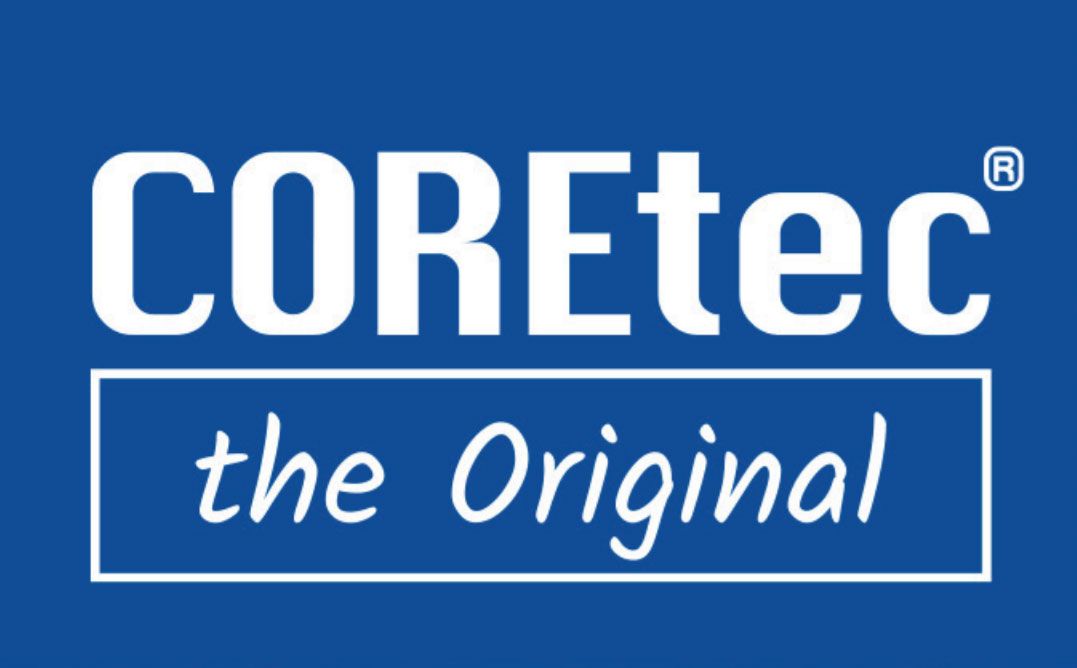 The coretec logo is on a blue background