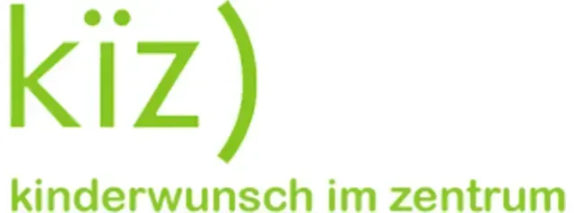 Ein grün-weißes Logo für kiz kinderwunsch im zentrum
