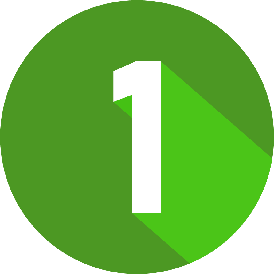 grünes Icon mit der Zahl 1